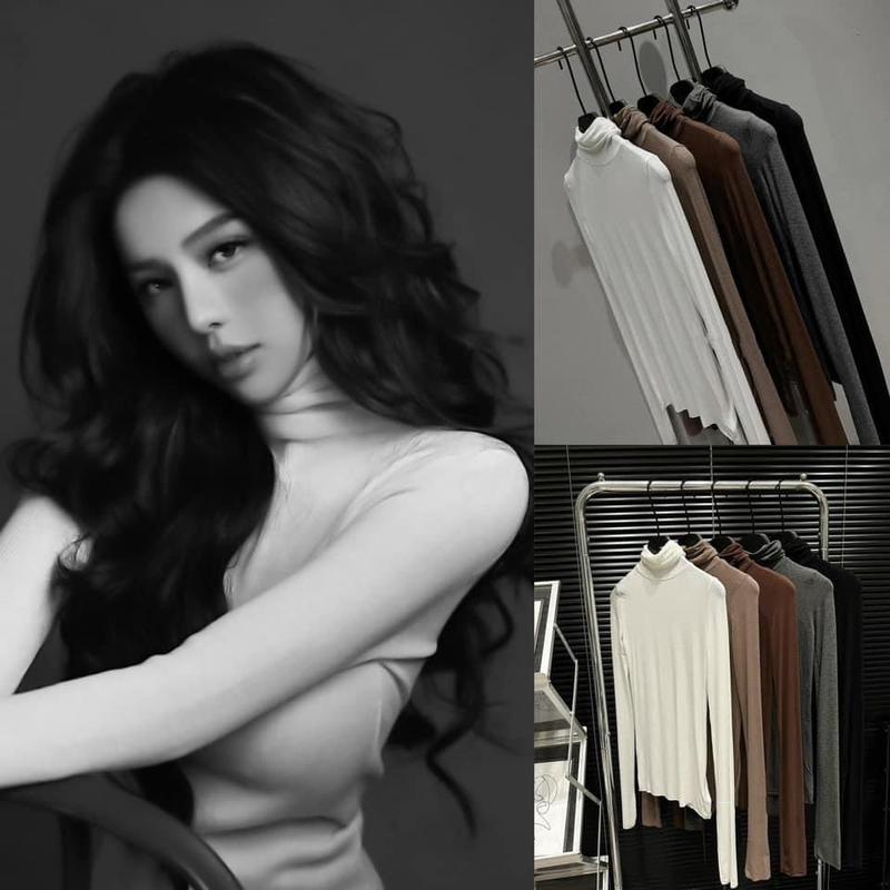 Áo cổ lọ giữ nhiệt MPB, áo thun giữ nhiệt cổ cao, Áo cổ lọ hàng Qccc chất thun tàu dày đẹp Ôm gọn