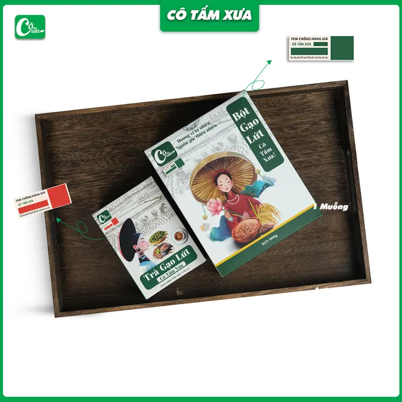 TRÀ GẠO LỨT CÔ TẤM XƯA ( 1 HỘP 5 TÚI LỌC) 1
