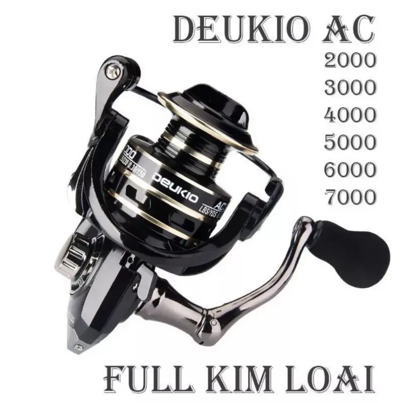 Combo cần lure máy đứng Sói Đen Deukio AC kèm phụ kiện giá rẻ Bắt Cá Đi Câu Fishing Câu Cá 5
