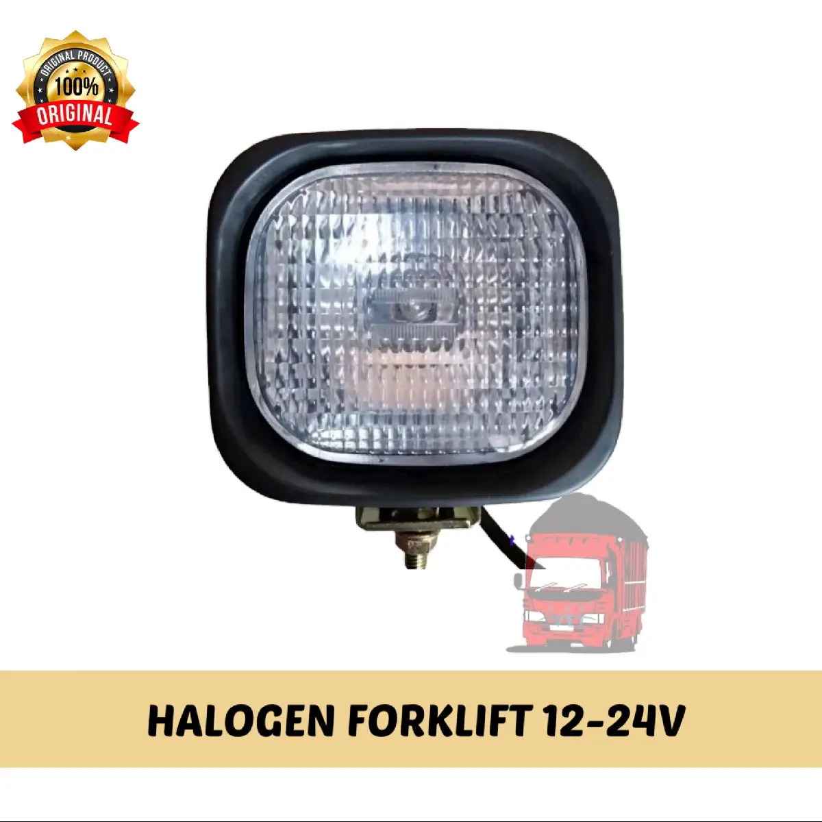 Lampu Halogen Sorot / Lampu Kabut / Lampu Worklamp Truk / Lampu Kerja Alat Berat Forklift 12V 24V