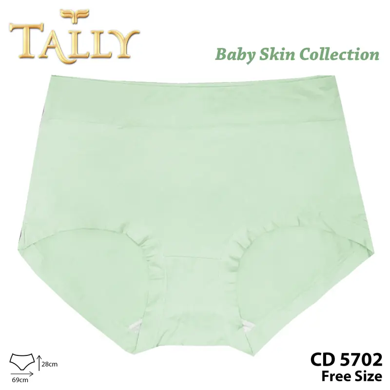 TALLY 2 Pcs CD 5702 Celana Dalam Wanita / Cewek Bahan Katun Baby Skin Fit to L - XL Collection 5
