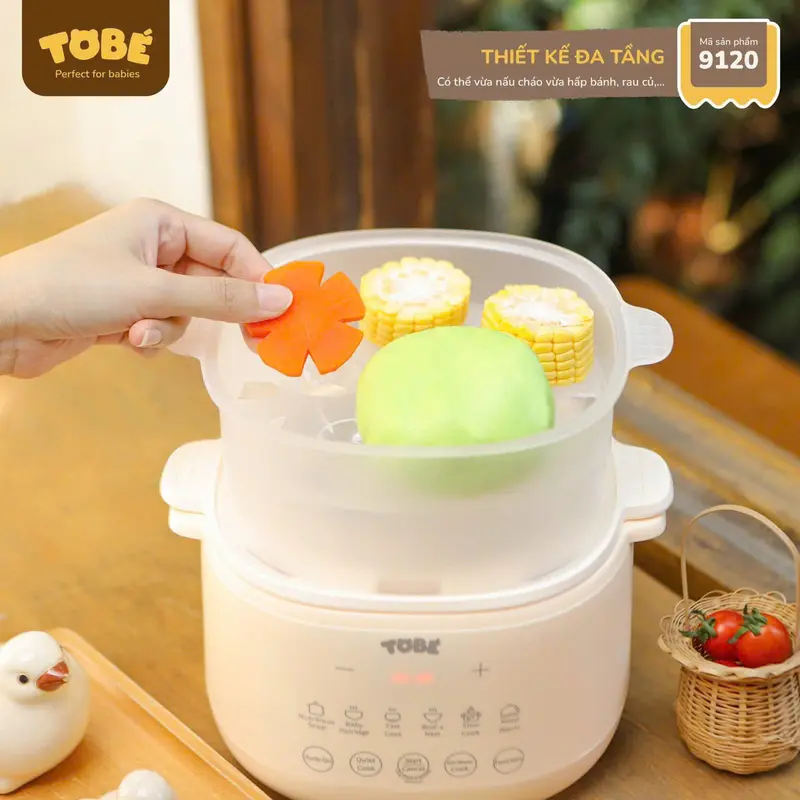 [F365-Tobé] Nồi cháo chậm Komi mã 9120 - Bảo Hành 1 năm 2