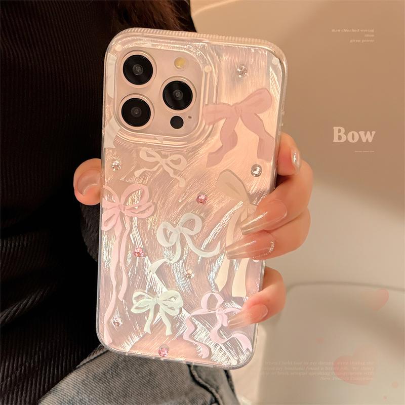 Product Introduction of Dopamine Color Bow for Apple 15 Feather Yarn Iphone13 Phone Case 12 Phone Case 16promax Protector Smartphone Protector Smartphone Cover Protective Shockproof Casing Cellphone 9