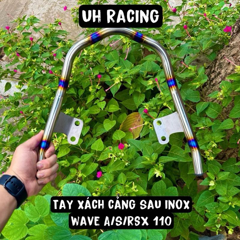 [Siêu Rẻ] Tay xách, cảng sau Inox khò Titan lắp cho Wave alpha 110, Wave RSX, Wave S 110 (phom vểnh) đi phượt đồ chơi xe
