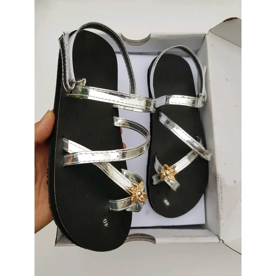 sandal thiết kế quai bạc s12 Nữ DéP Nữ DéP