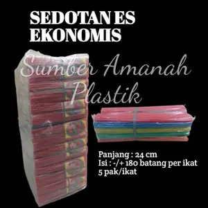 Sedotan Warna Warni / Sedotan Murah / Sedotan Es Teh/Sedotan 5 Warna