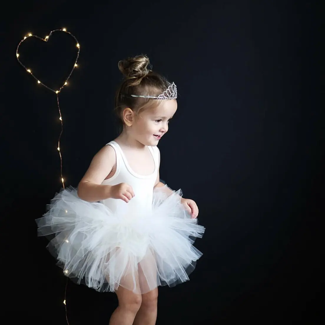 Sweet Little Girl's Pink Sleeveless Romper with Tulle Tutu Skirt and Floral Headband