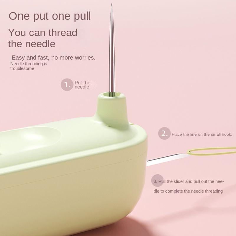 Product Introduction of New portable threading device, cream 2-in-1 threading needle remover, household multifunctional cross stitch tool remover 8