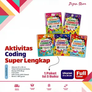 (Isi 5 Buku) Paket Aktivitas Coding Super Lengkap untuk Anak SD - Ziyadbooks - Dizen Store