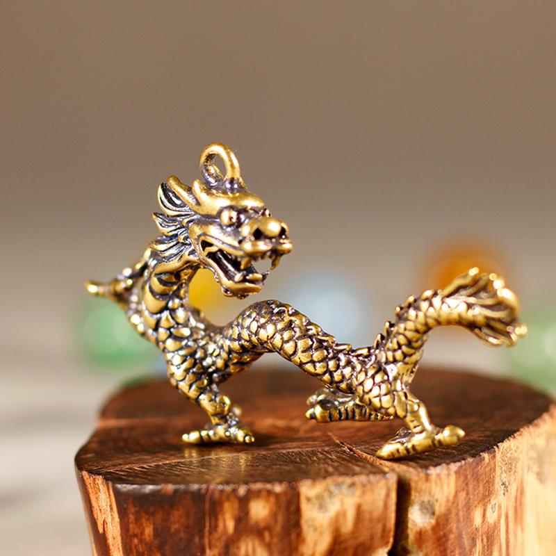 Product Introduction of [TUNI] Chinese Beast Dragon Statue Bronze Figurine Ornaments Antique Copper Mythical Animal Miniature Home Decoration Crafts Collection Gift 22