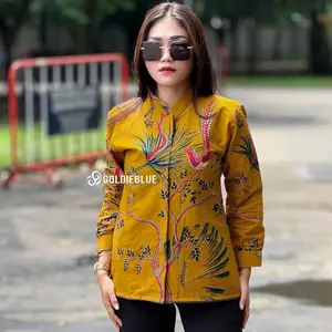 Blouse Batik Motif Cendrawasih Kekinian - Bahan Katun Prima, Batik Wanita Elegan