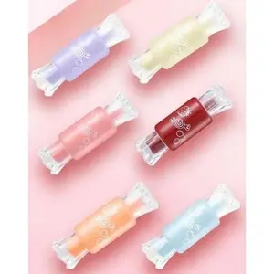 Lip Tint Candy Glaze Liptint Kissproof dan Waterproof, 6 Pilihan Warna, Tahan Air dan Tahan Lama - Gloss, Bibir