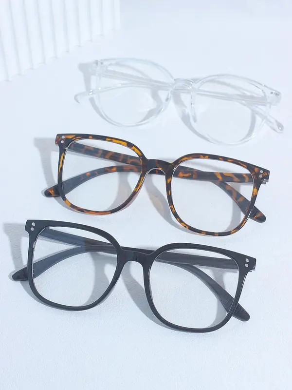 Simple Fashion Modern Anti-blue Light Eyeglasses for 2024 Summer Outfits, Thin Blue Light Glasses, Matching Lightweight Square Frame Thin Eyeglasses for Party for Women & Men for Clothing Decor, Gifts for Girlfriend, Mother's Day Gift 2