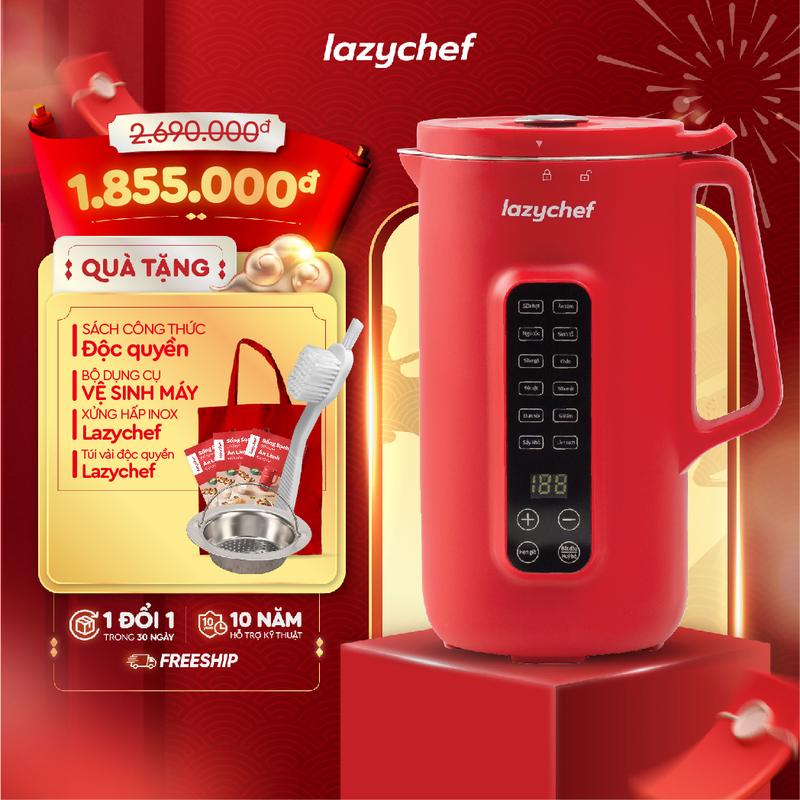 [Quà tặng hấp dẫn] Máy Làm Sữa Hạt Lazychef 12in1 - Máy Xay Nấu Đa Năng, Máy Xay Sinh Tố - Bảo Hành 12 Tháng, Hàng Chính Hãng máy  xay đậu nành