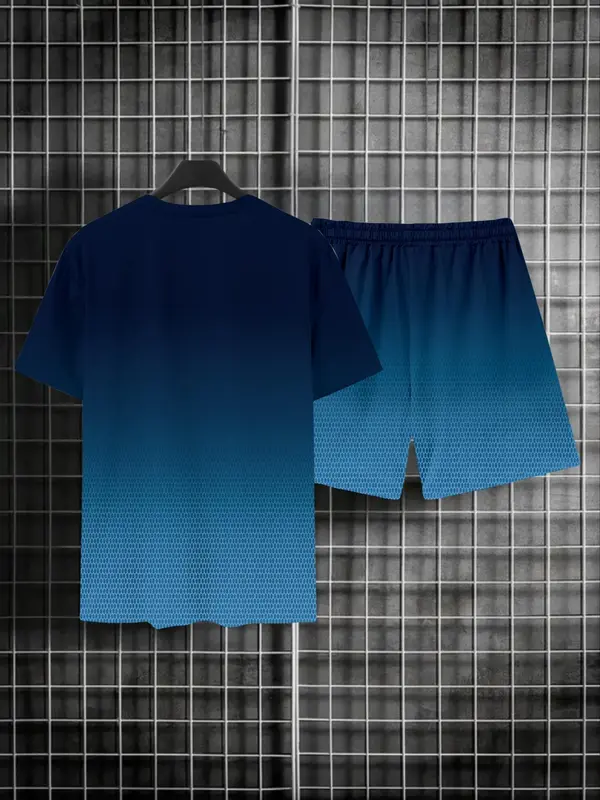 Two Pieces Men's Colorblock Striped Print Drawstring Two-piece Set, Regular Fit Casual Short Sleeve T-shirt & Pocket Shorts, Outfit Sets for Men, Men's Summer Outfits for Daily Wear, Going Out Outfit, Menswear 7