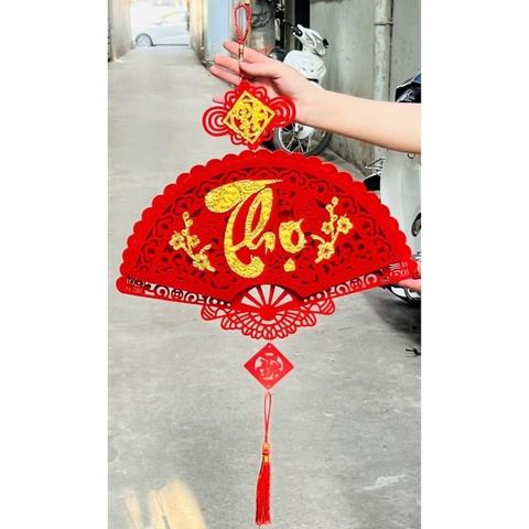   THANH LÍ   KHÁNH QUẠT NHUNG DÂY TREO TRANG TRÍ TẾT CHỮ PHÚC LỘC THỌ 