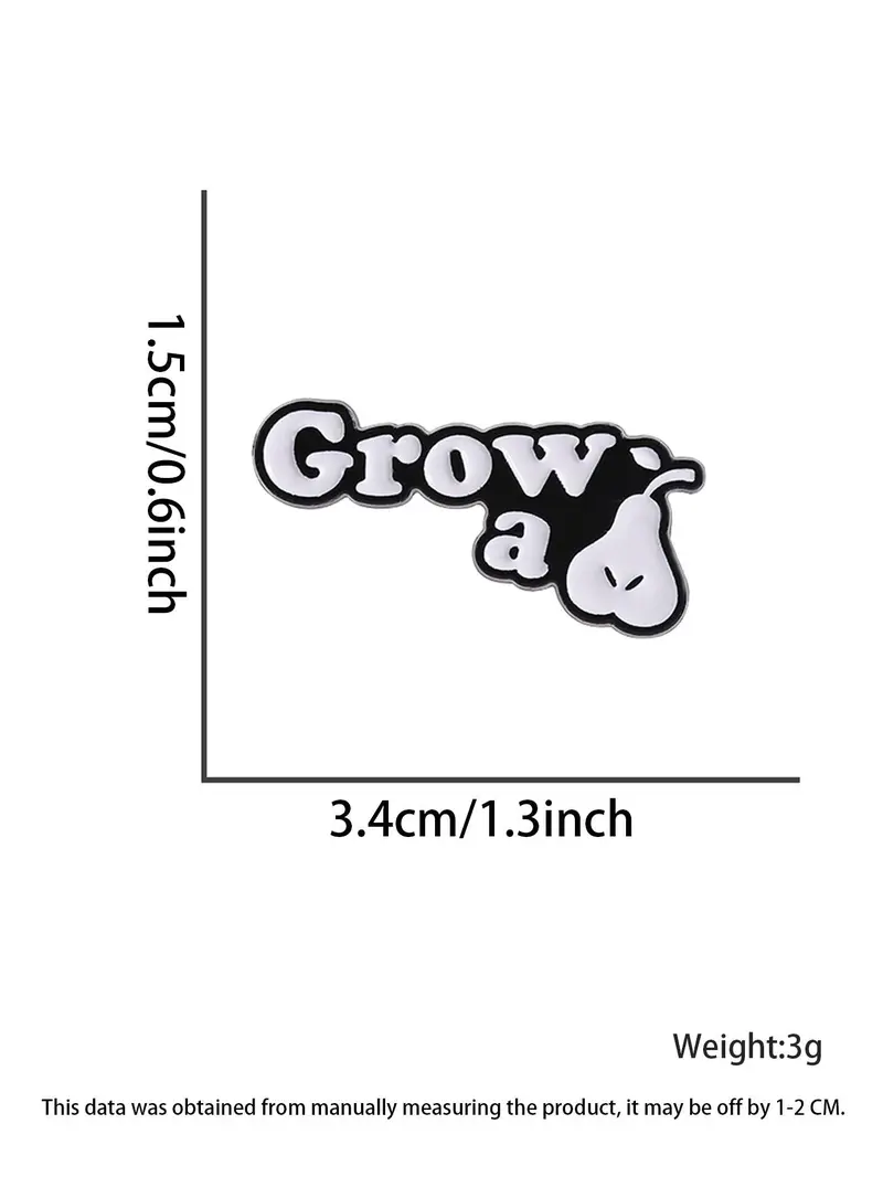 Product Introduction of Grow A Pair Of Balls Enamel Pin, Cute Funny Brooch, Fashion Accessories for Women & Men, Trendy All-match & Exquisite Brooch for Birthday Gift 1