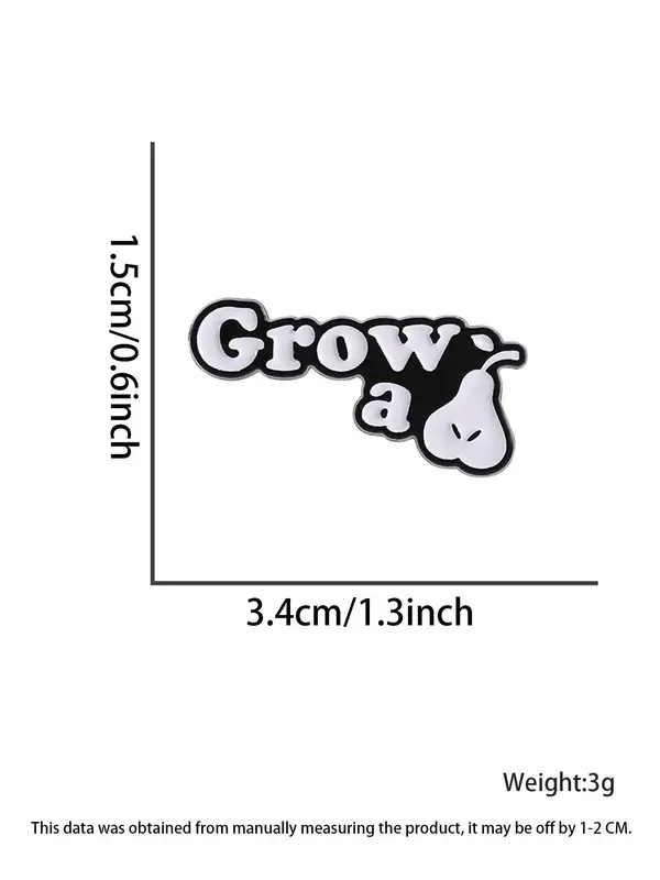 Grow A Pair Of Balls Enamel Pin, Cute Funny Brooch, Fashion Accessories for Women & Men, Trendy All-match & Exquisite Brooch for Birthday Gift 1