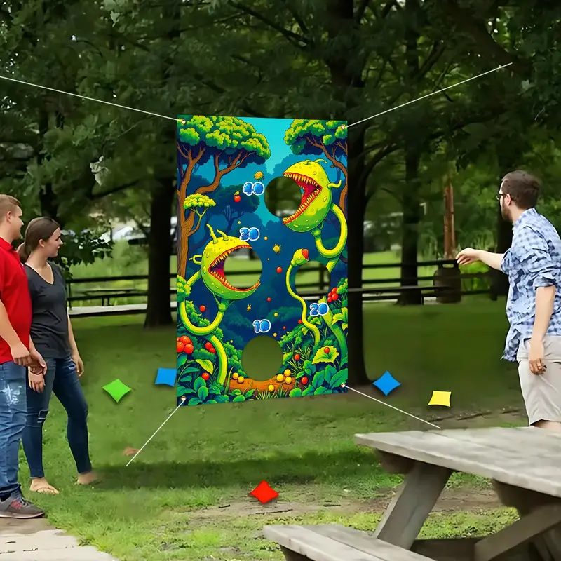 Outdoor Throwing Game Toy, 1 Count Creative Monster Design Sandbag Throwing Toy, Outdoor Leisure Equipment for Party, Camping, Picnic 0