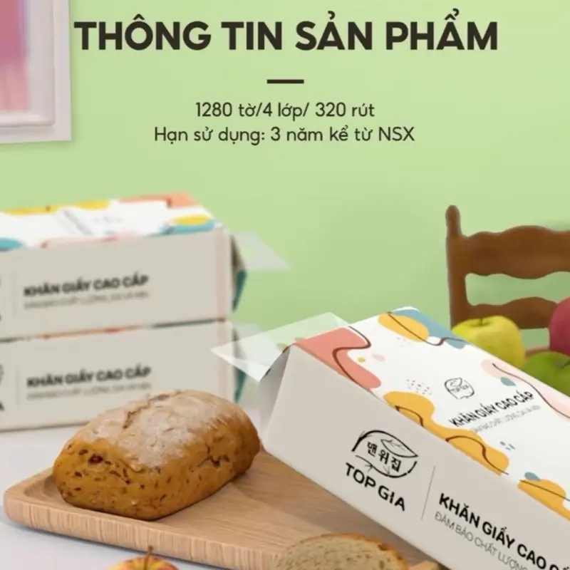 Khăn giấy rút treo tường 1280 tờ 4 lớp tiện lợi sử dụng trong gia đình 0