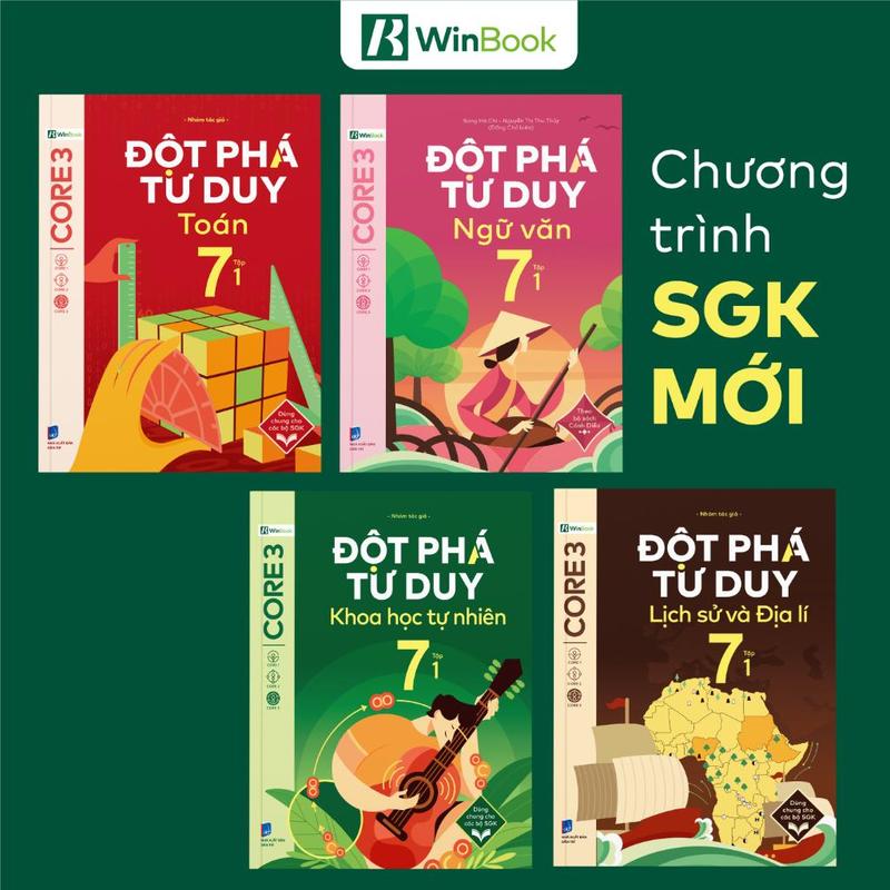 Sách – Đột phá tư duy Lớp 7 – Toán, Ngữ văn, Khoa học tự nhiên, Lịch sử và Địa lí