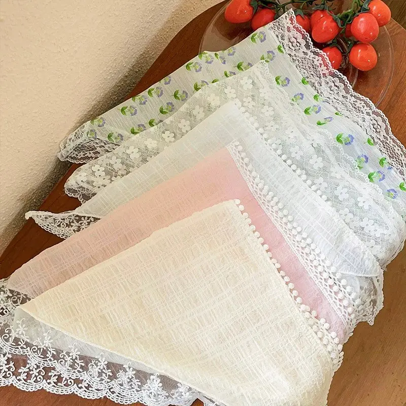 BANDO SCARF FASHION KOREA MODEL RENDA CASUAL AESTHETIC / HEADBAND SYAL RAW LACE / BANDANA KOREAN STYLE 5