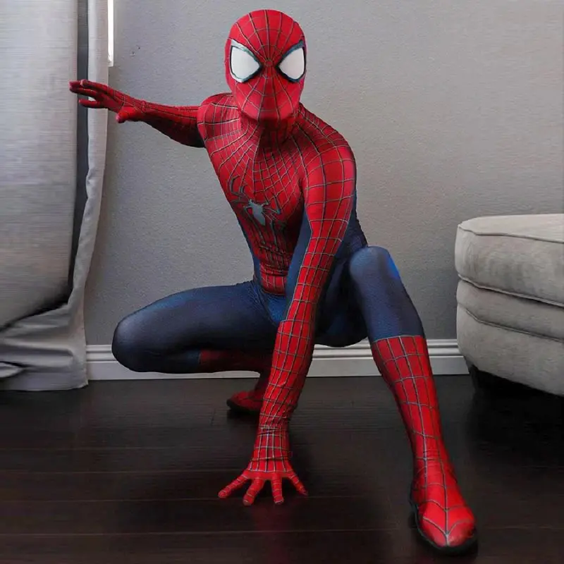 New The Amazing Spider-Man Cosplay Costume Spiderman Zentai Suit Halloween Adult