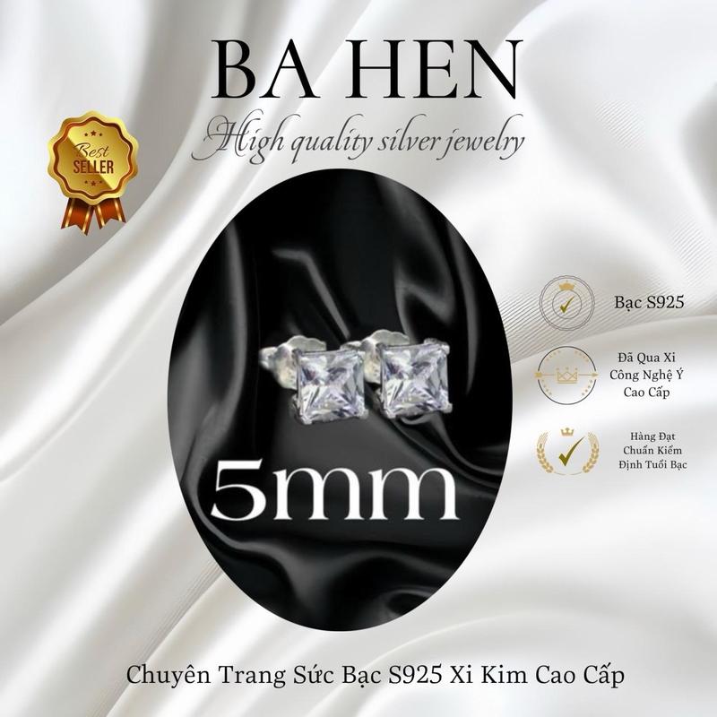 Hoa Tai Hột Vuông 5li(5mm) Dành Cho Nữ (ONE)