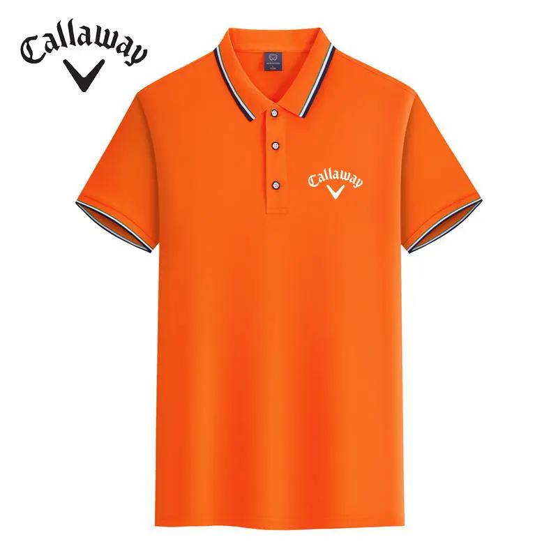 Embroidered Callaway New Summer Polo Shirt Men Hot High Quality Men's Short Sleeve Top Business Casual Quick Drying Polo-shirt for Men Menswear Lingerie Tropical