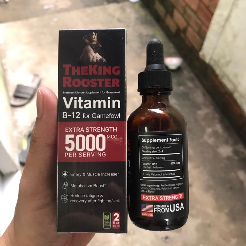 Thekingrooster Vitamin b12 5000 60ml - Hỗ trợ dinh dưỡng nuôi gà tơ