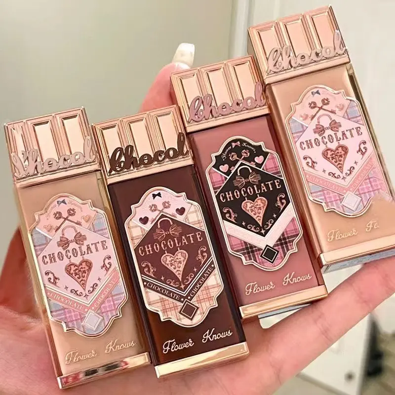 Flower Knows Chocolate Shop Cloud Lip Cream Delicate Clear Thin Autumn And Winter Milk Tea Color