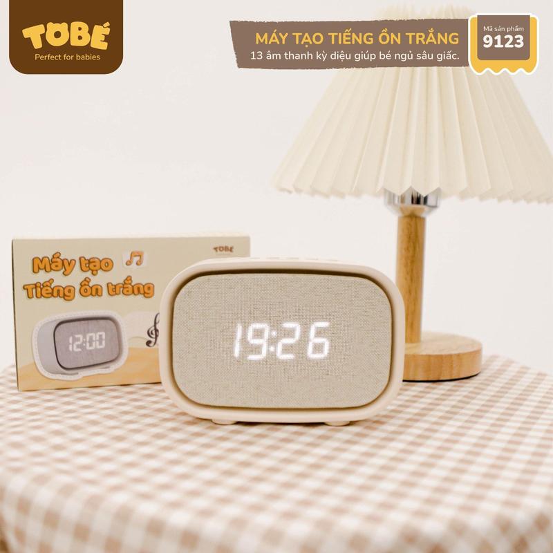 Máy Tạo Tiếng Ồn Trắng Tobe - đèn ngủ, đồng hồ điện tử có báo thức, loa kết nối Bluetooth