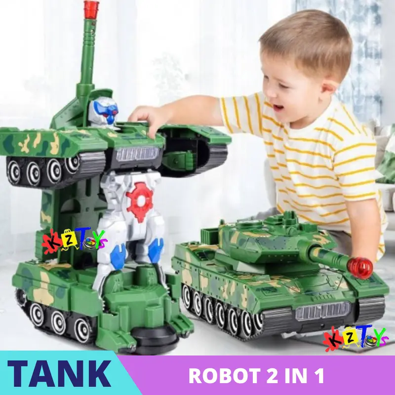 MAINAN COMBAT TANK DEFORMATION 99 CLASSIC 2 IN 1 MUSIK LAMPU 1