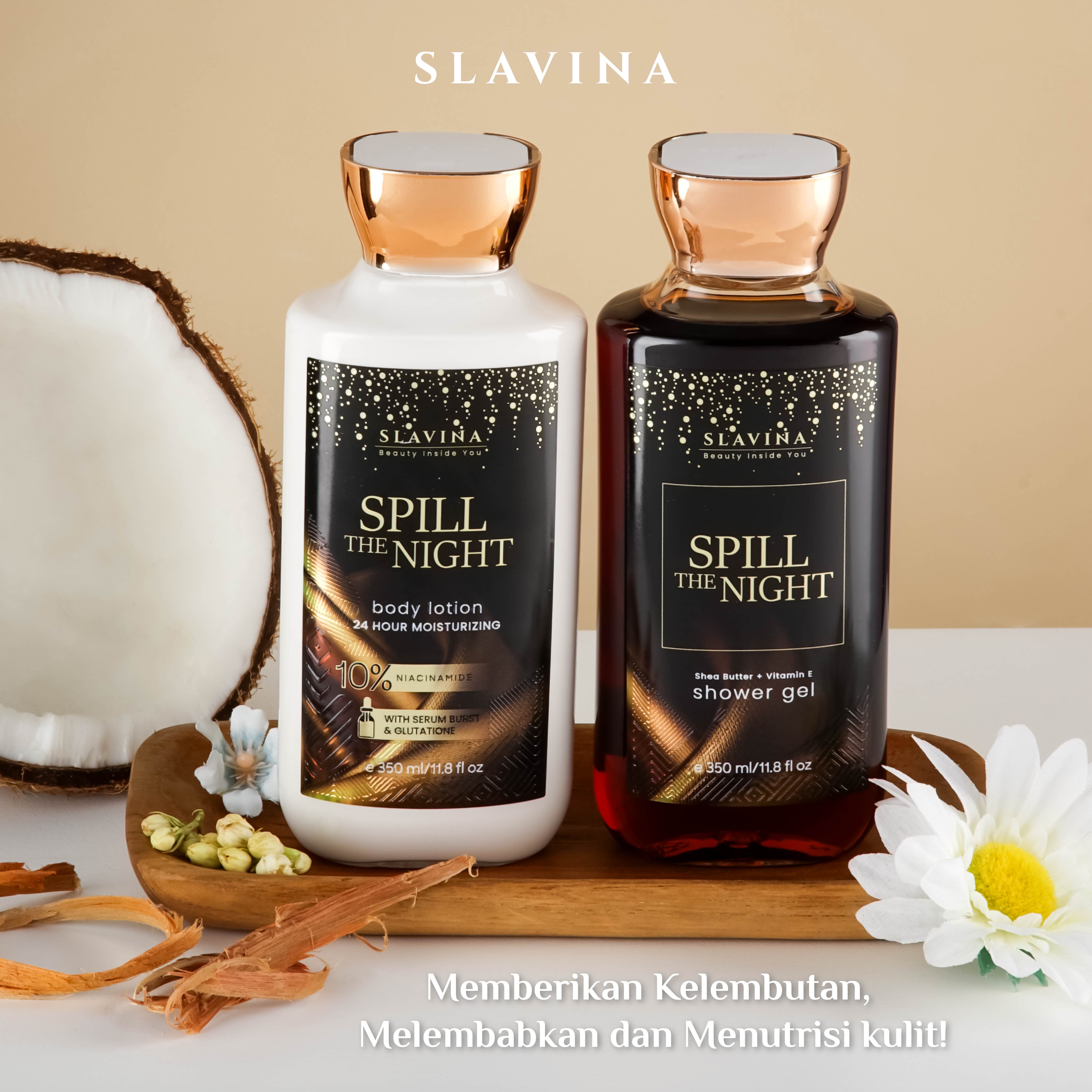 【SPECIAL TOKOMAMAGIGI】SLAVINA ALL Body Care Body Lotion dan Shower Gel by Nagita Slavina Moisturizer dan Sabun Mandi Cair 350ml