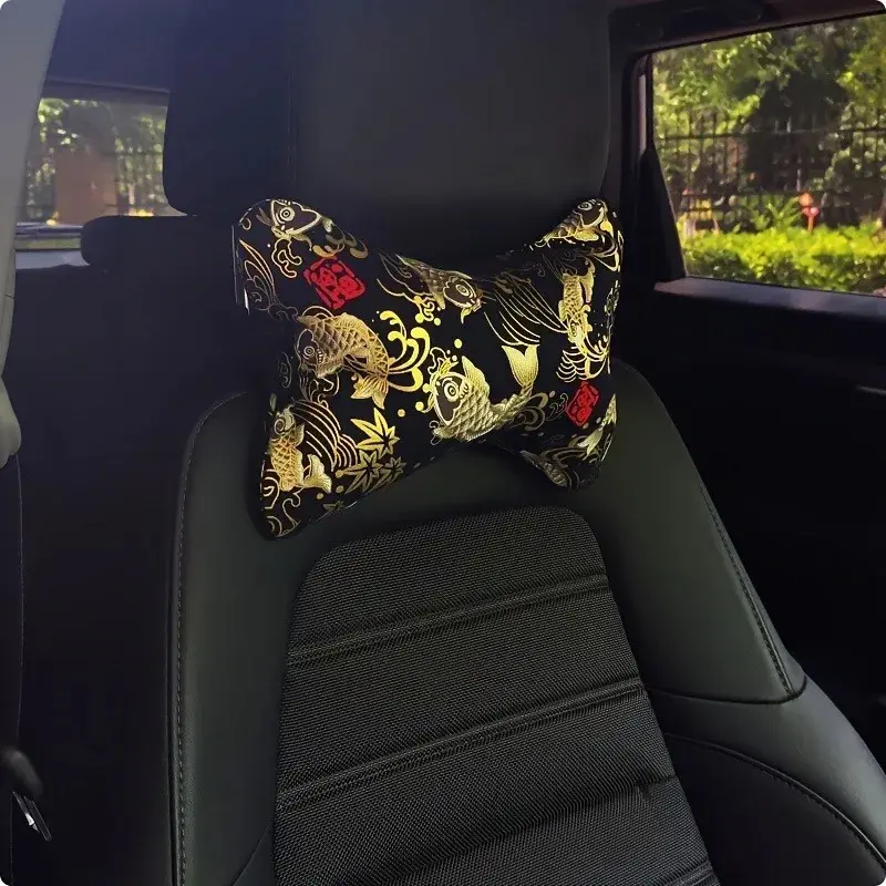 Car Headrest Lumbar Pillow Personality Headrest, Racing Seat Creative Pillow