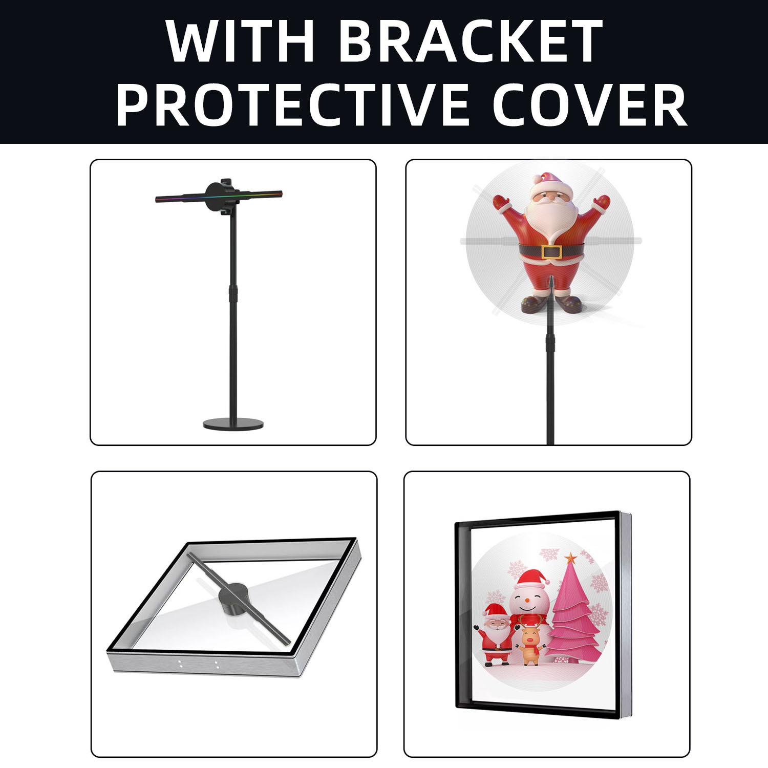 3D Fan 3D Holographic Projector 352 lamps 2000*704 Rsolution Holographic Projector Stores Bars Party Advertising Display Light