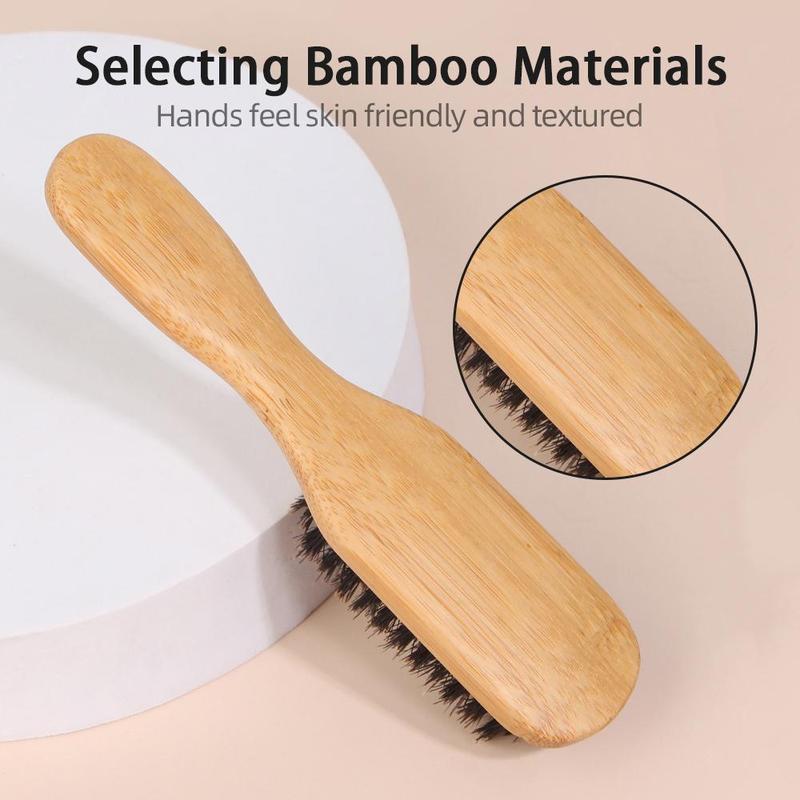 Product Introduction of Bamboo Handle Hair Brush, Hair Detangling & Styling Tool, Hairdressing Comb for Men, Professional Hair Styling Tools for Barber 8