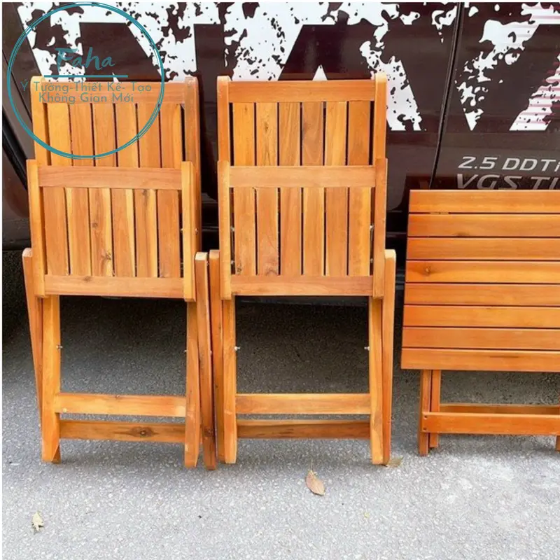 Ghế Cafe – Ghế Gỗ Tràm Gấp Gọn Mini 3