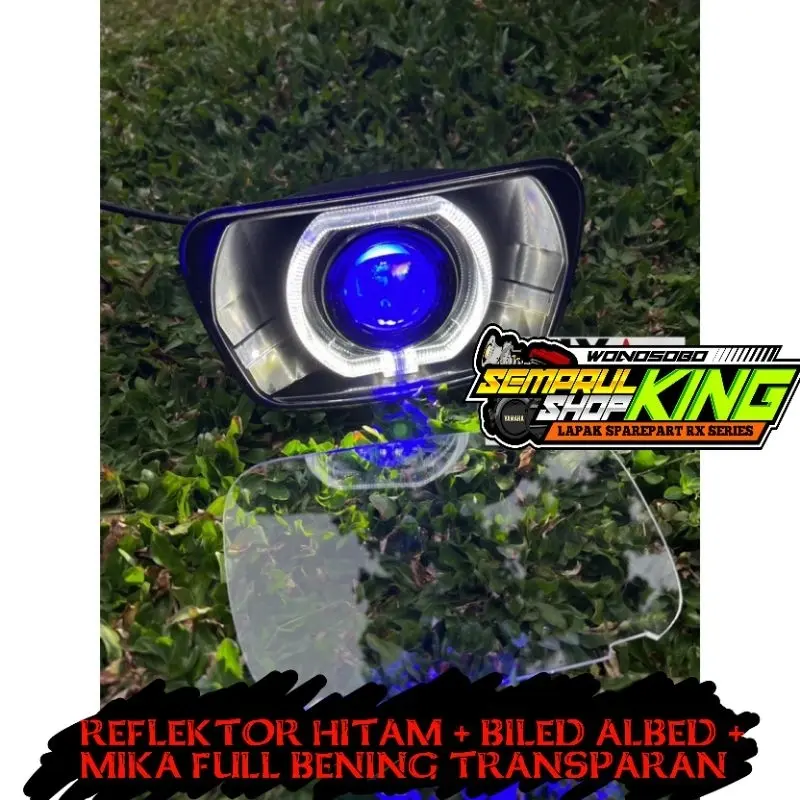Reflektor Isi Lampu biled bilet Rx king Oval New rxking set Mika Transparan Motorcycle 3