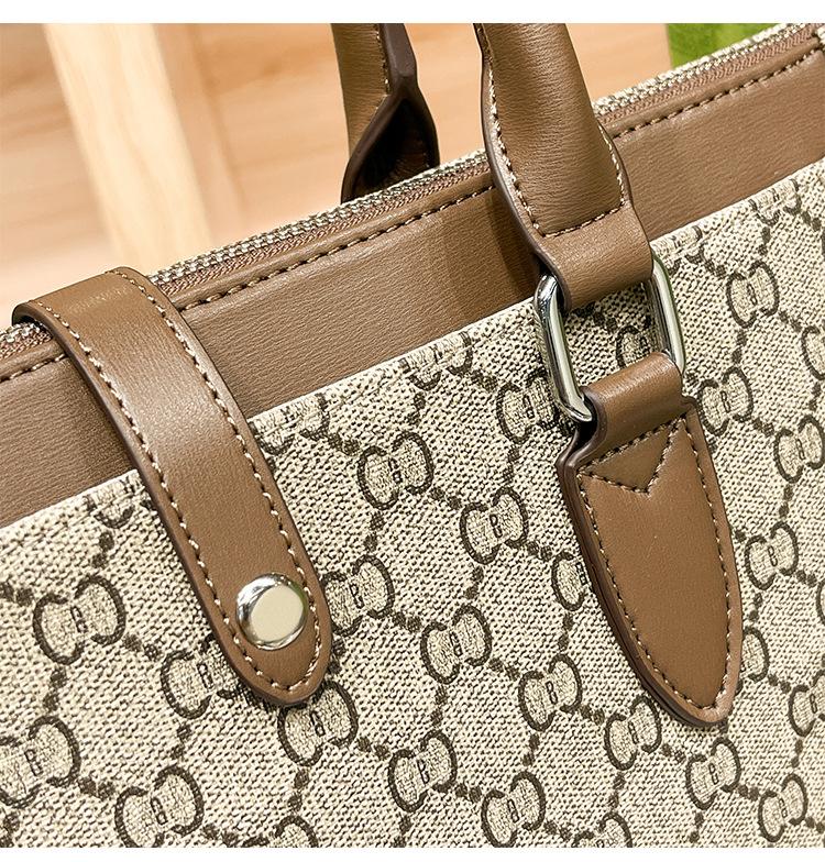 Product Introduction of Popular Laptop Bag Classic Presbyopic Large Capacity File Business Unisex Shoulder Crossbody Briefcase 11