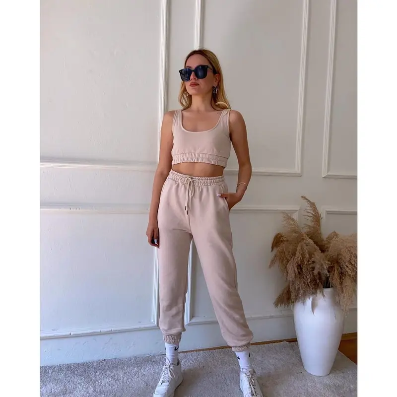 Sweatpants Jogger Cewek Santai Hangout Kekinian Viral H m Bahan Fleece Lari Training Joger Olahraga Gym Nyaman Sport Cepat Kering Nyaman Pria Wanita Uniseks 8