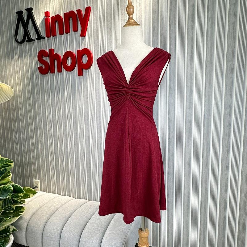 Đầm Thun Nhún Cổ Tim Dáng A  _ TB2289. Dress Nữ Đi Tiệc, Đi Làm, Đi Chơi. Tôn Dáng Kem Che Khuyết Điểm Cho Women Nữ Women Dress Thun 9