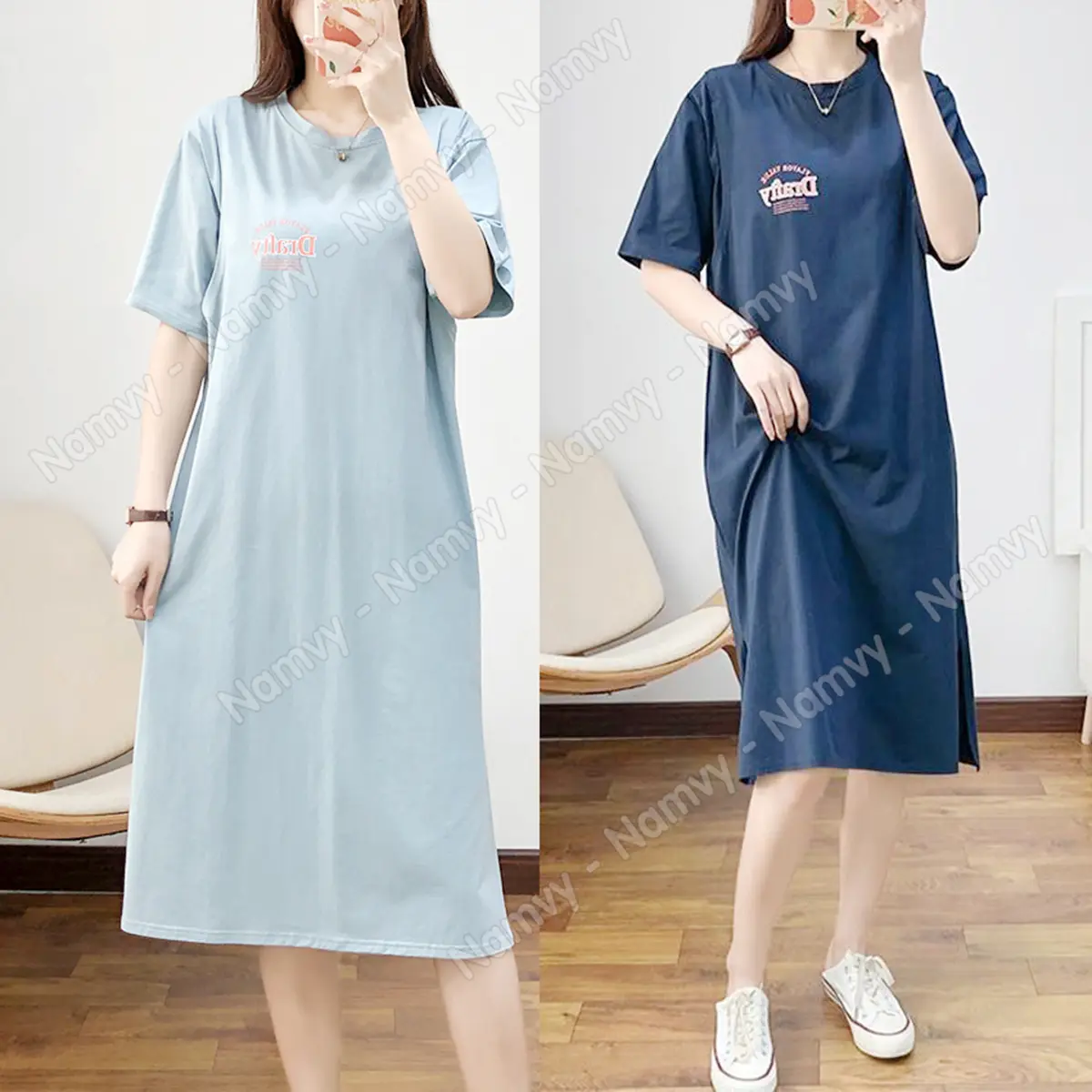 Đầm bầu và cho bé bú sau sinh mặc nhà, đi chơi