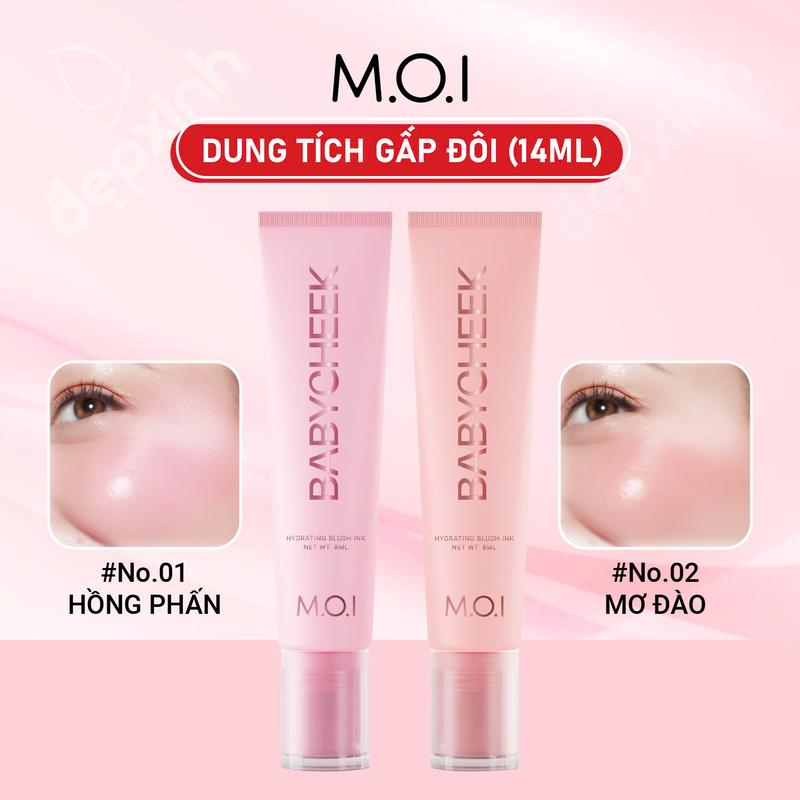 Tăng gấp đôi dung tích Má hồng sữa M.O.I Baby Cheek 14ml - Ửng hồng tự nhiên
