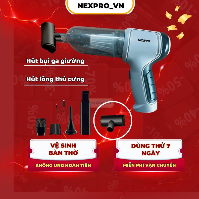 Máy Hút Bụi Cầm Tay Không Dây Nhật Bản Đầu Hút, Giường Nệm, Lông Chó Mèo, Máy Hút Bụi Làm Sạch Ô Tô