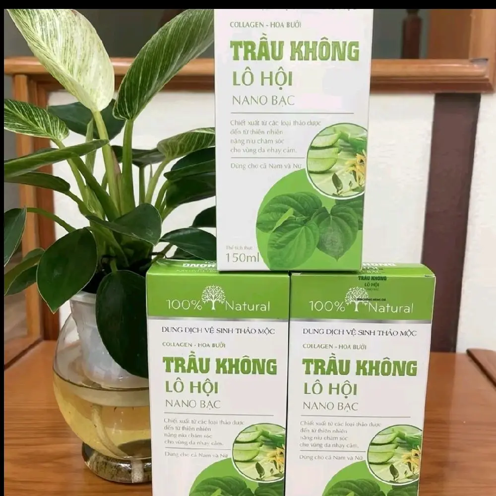 { Combo 3 Chai } Dung Dịch Vệ Sinh Trầu Không Lô Hội Nano Thành Phần Tự Nhiên Không Chứa Cồn 150ml/ 1 Chai Women