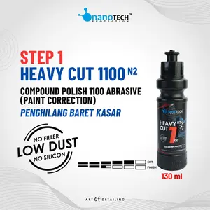 COMPOUND POLISH STEP 1 HEAVY CUT 1100 - nanoTECH PROTECTION  - Obat Poles Baret Kasar Cat Mobil Motor - Swirl Remover