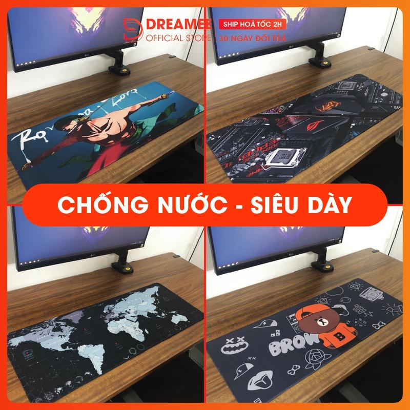 Lót chuột Máy tính Anime Pad chuột cỡ lớn 80x30cm dày 3mm chống trượt siêu bền Lót chuột Anime Zoro Luffy Ace đa dạng