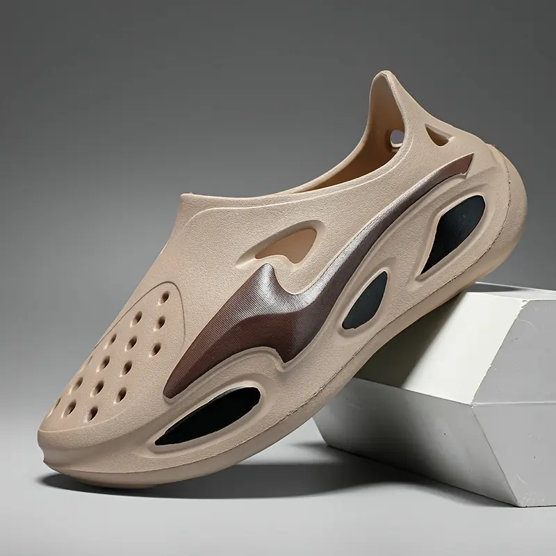 Men's Clogs, Slip-On Closed-Toe Sandals, Soft Sole Walking Shoes, Outdoor Garden Beach Slippers 2