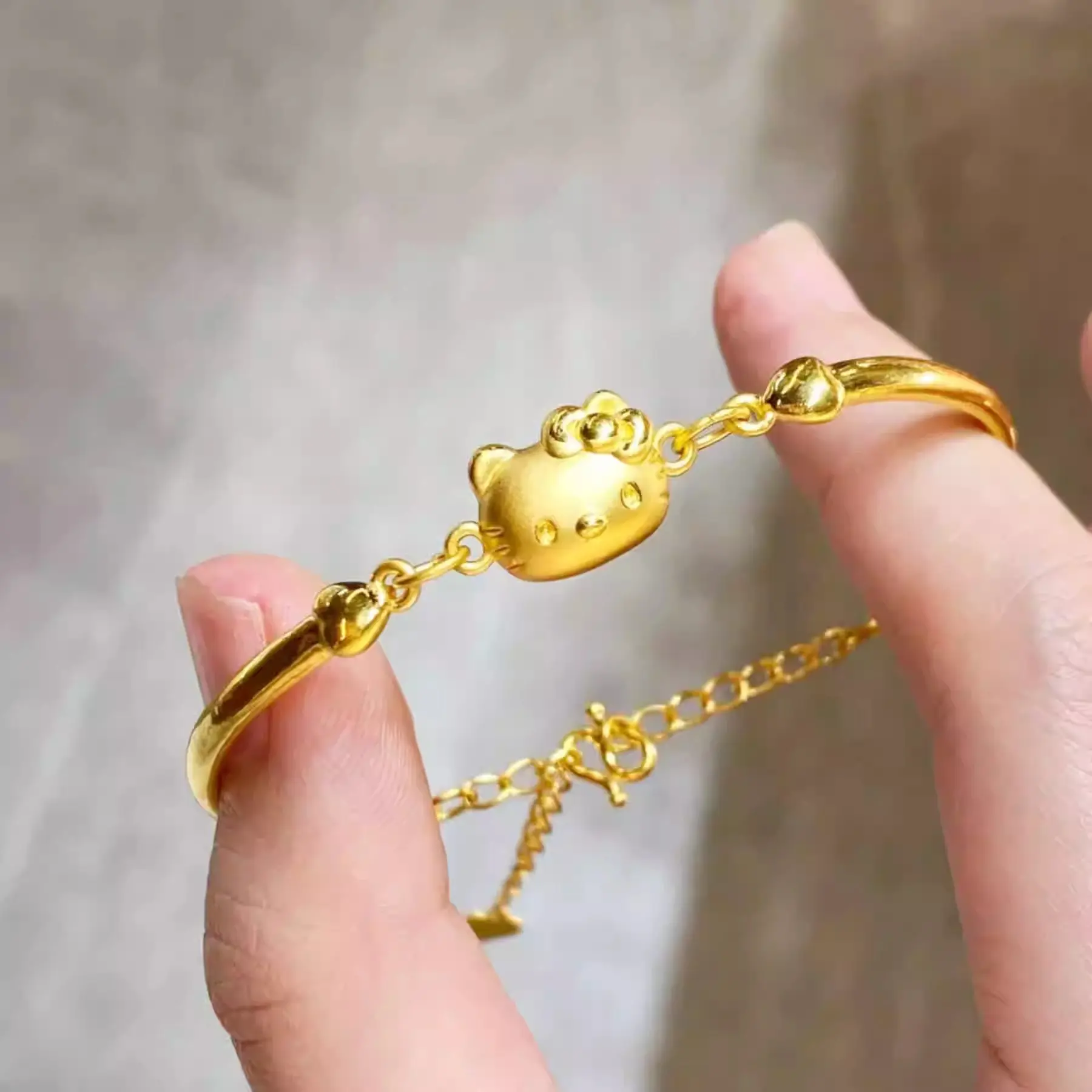 Hellokitty Hello Kitty Bracelet Cute Light Luxury Ins Special-Interest Design Senior Birthday Gift for Girlfriend